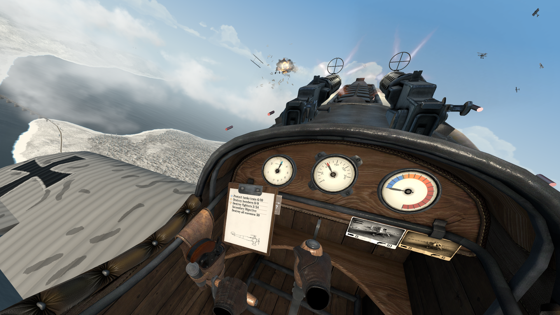 Oculus Quest 游戏《Warplanes: WW1 Fighters》战机大战